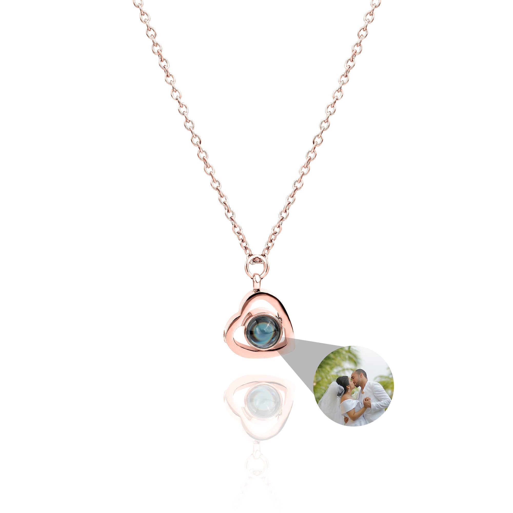 PERSONNALISÉ PHOTO COLLIER - CŒUR-SHAPED