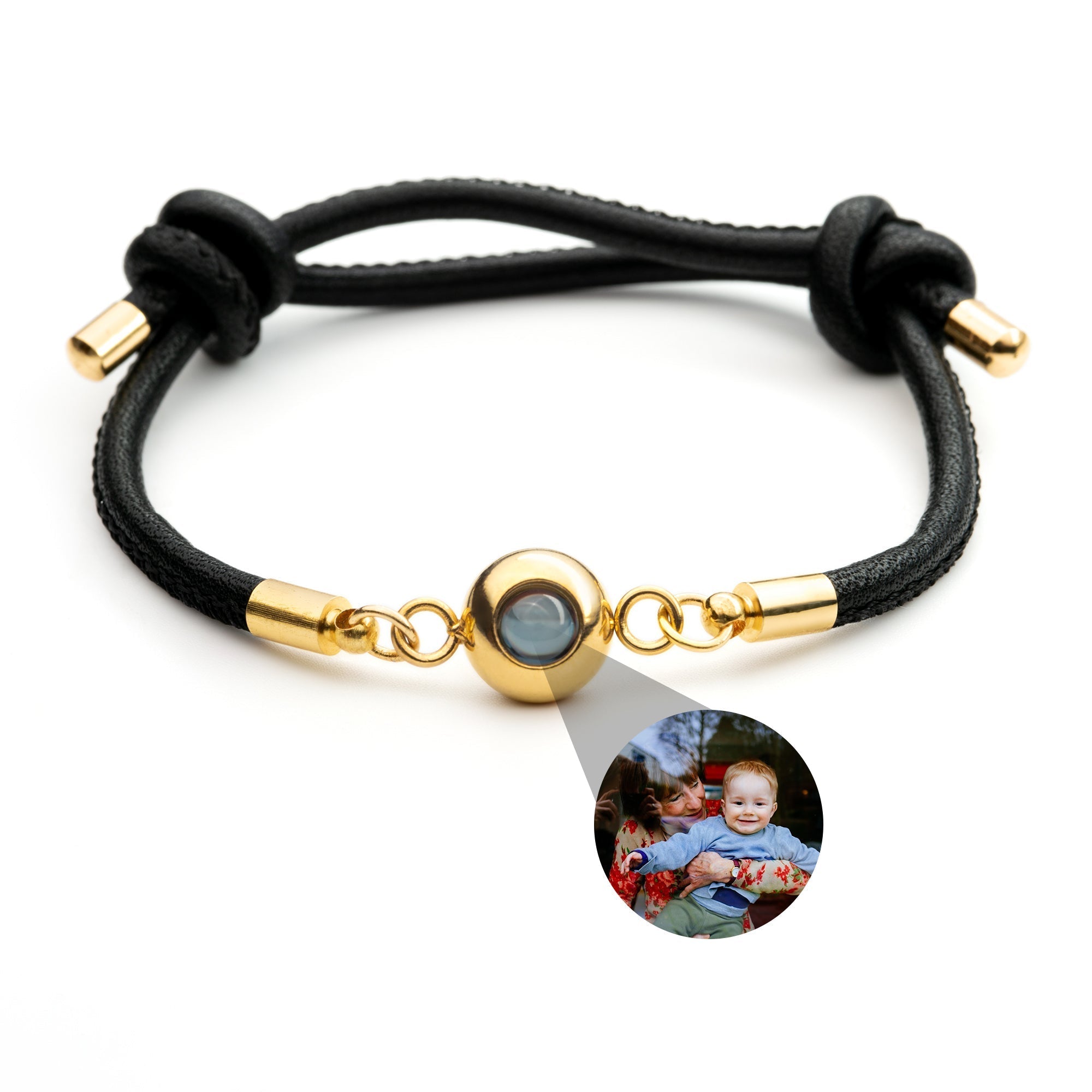 PERSONNALISÉ BRACELET PHOTO AVEC VOTRE PHOTO - CUIR