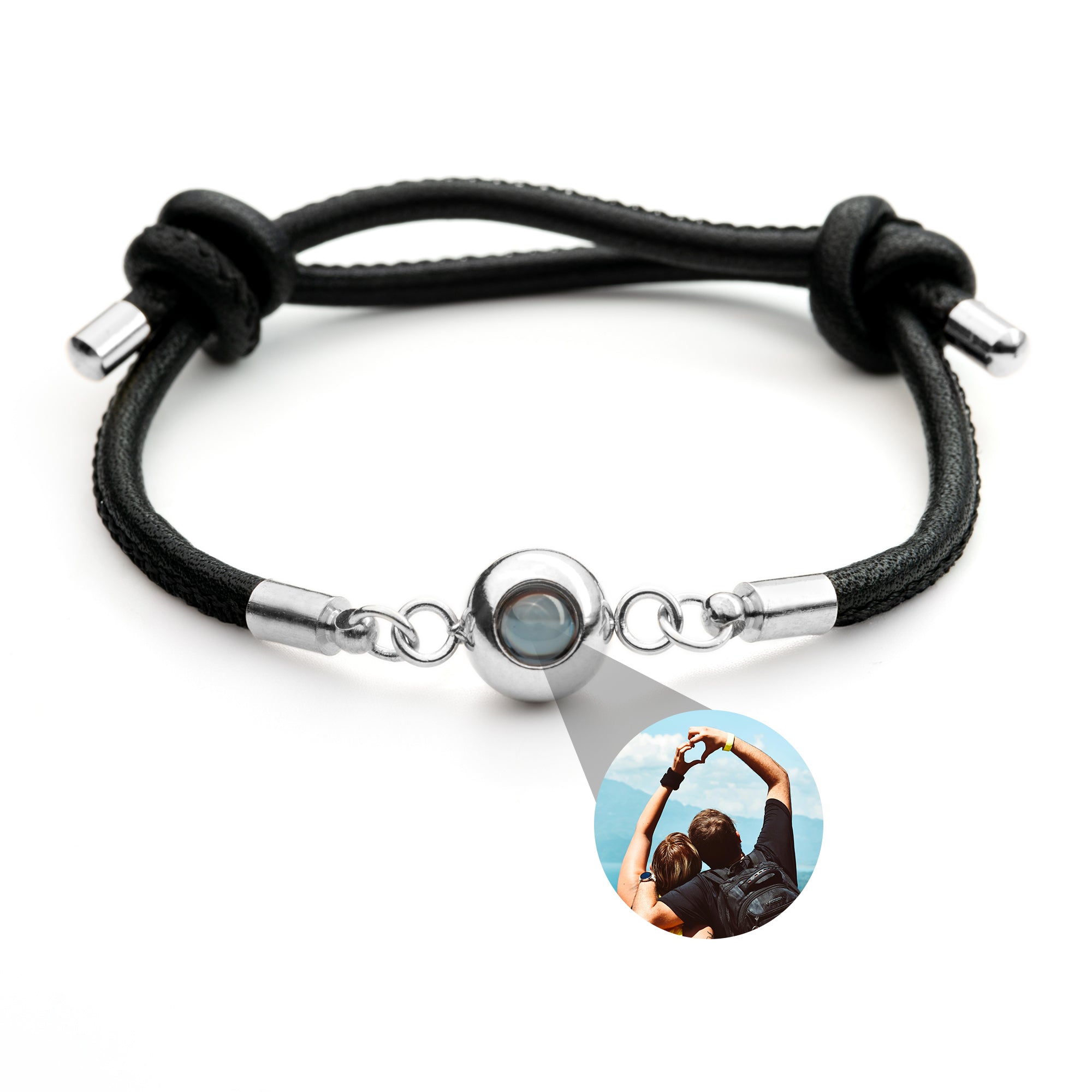 PERSONNALISÉ BRACELET PHOTO AVEC VOTRE PHOTO - CUIR