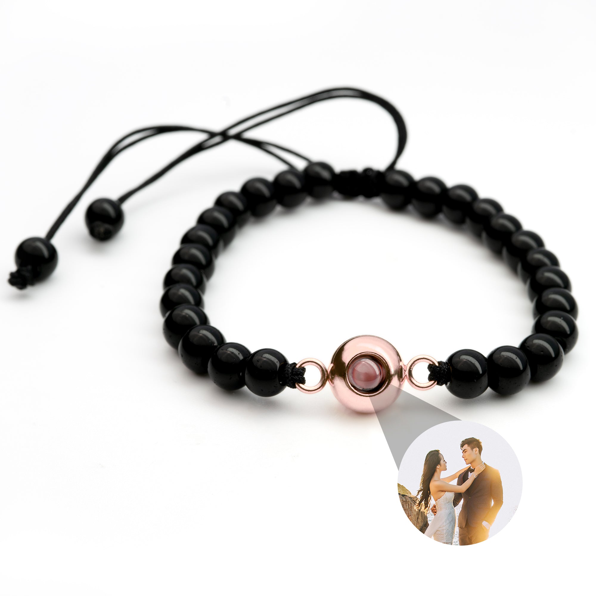 PERSONNALISÉ BRACELET PHOTO AVEC VOTRE PHOTO - PEARLS