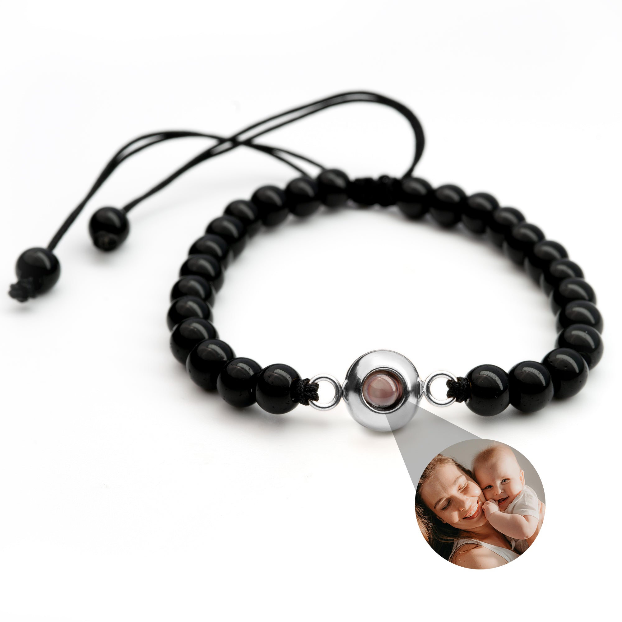 PERSONNALISÉ BRACELET PHOTO AVEC VOTRE PHOTO - PEARLS