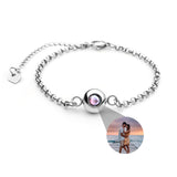 PERSONNALISÉ BRACELET PHOTO AVEC VOTRE PHOTO - ROLO CHAÎNE