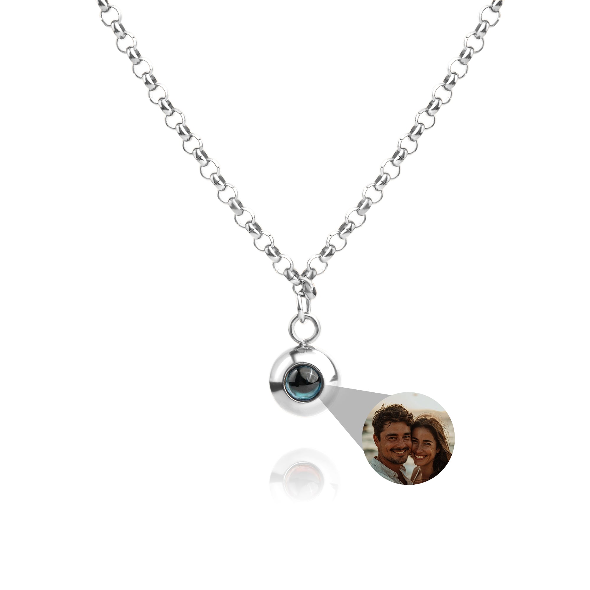 PERSONNALISÉ PHOTO COLLIER - ROLO CHAÎNE