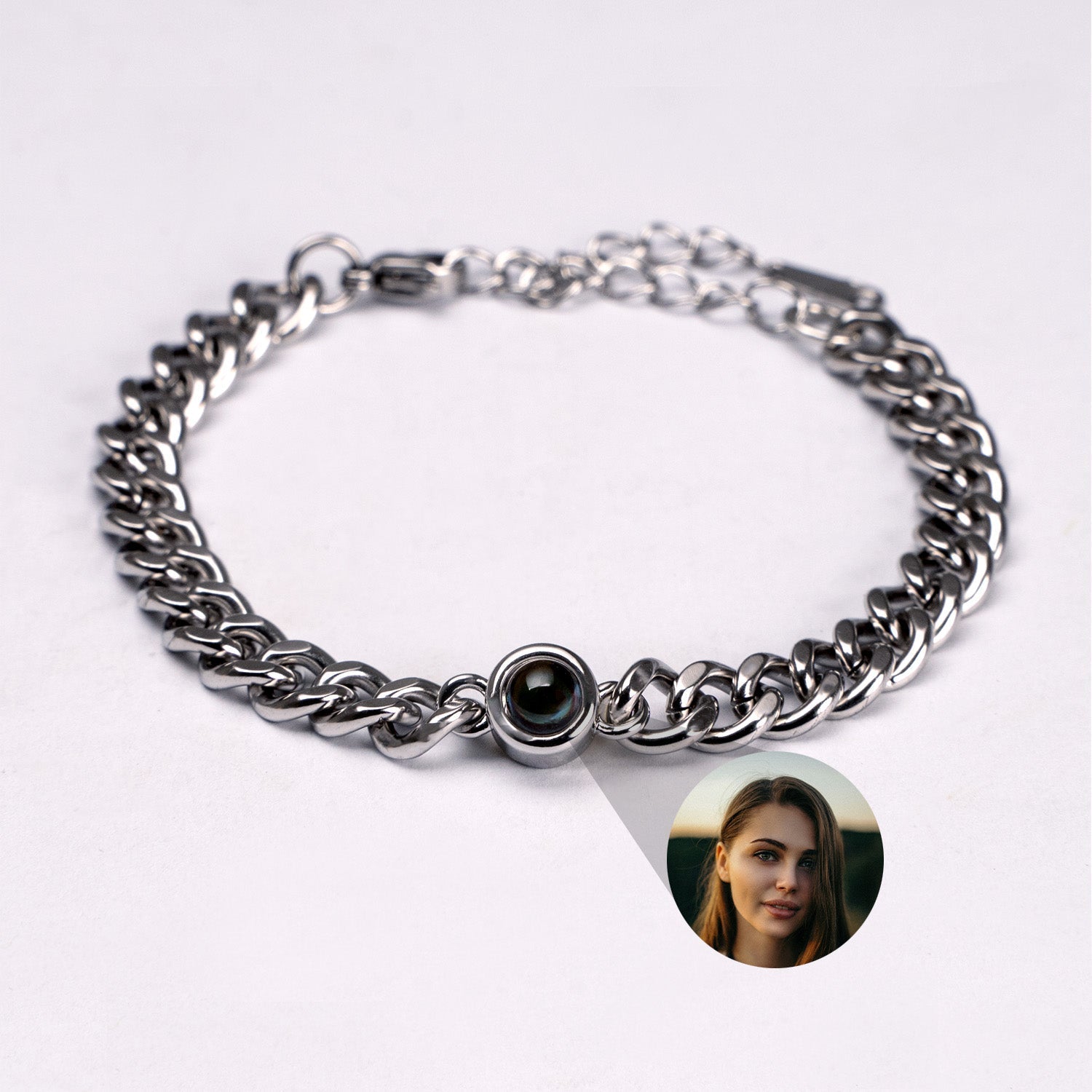 PERSONNALISÉ BRACELET PHOTO AVEC VOTRE PHOTO - CUBAN CHAÎNE