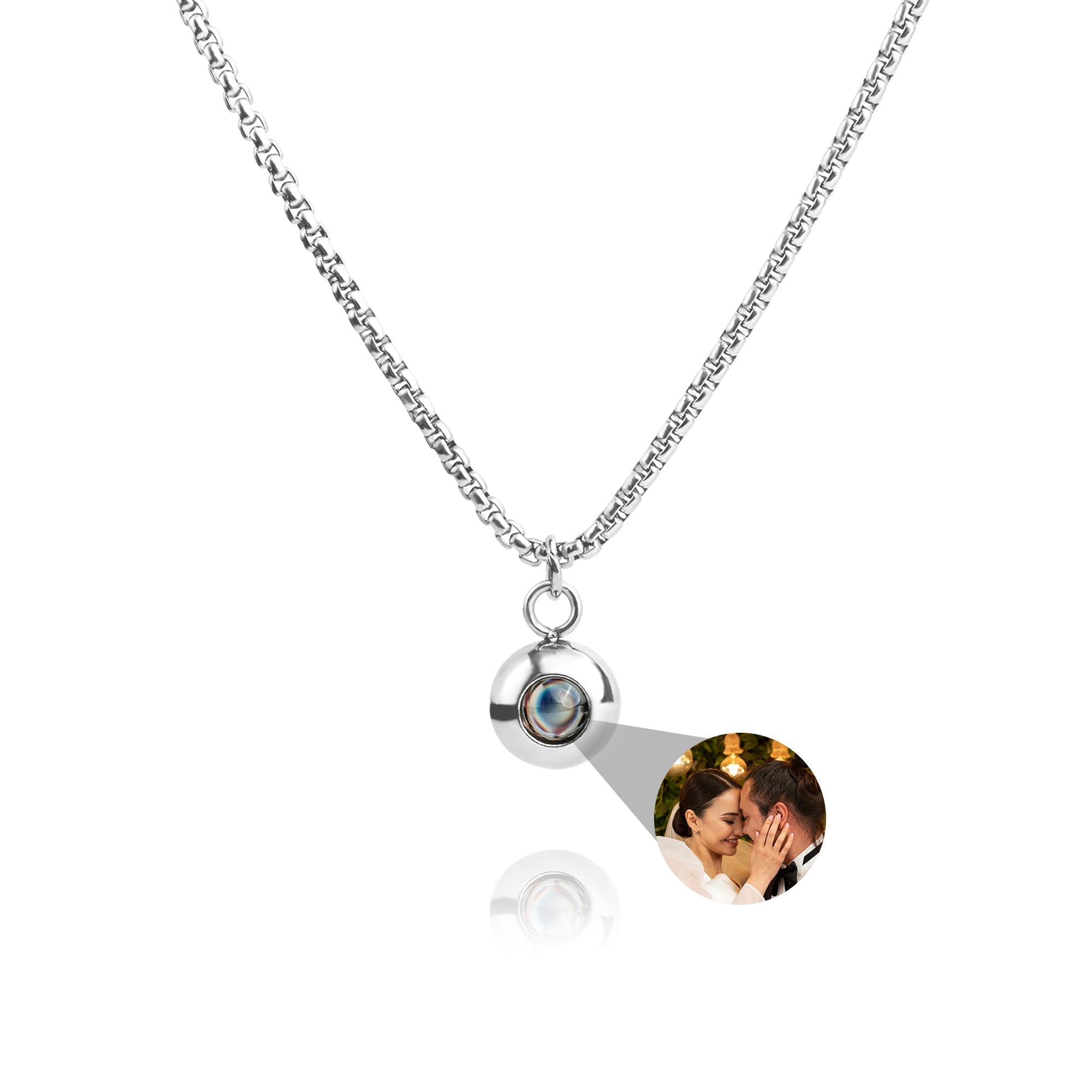 PERSONNALISÉ PHOTO COLLIER - SNAKE CHAÎNE