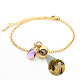 PERSONNALISÉ BRACELET PHOTO AVEC VOTRE PHOTO - BIRTHSTONE