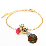 PERSONNALISÉ BRACELET PHOTO AVEC VOTRE PHOTO - BIRTHSTONE