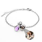 PERSONNALISÉ BRACELET PHOTO AVEC VOTRE PHOTO - BIRTHSTONE