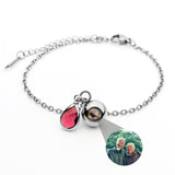 PERSONNALISÉ BRACELET PHOTO AVEC VOTRE PHOTO - BIRTHSTONE