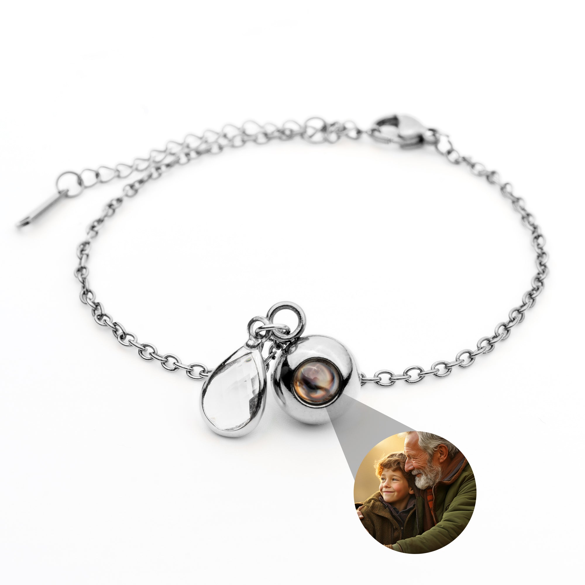 PERSONNALISÉ BRACELET PHOTO AVEC VOTRE PHOTO - BIRTHSTONE