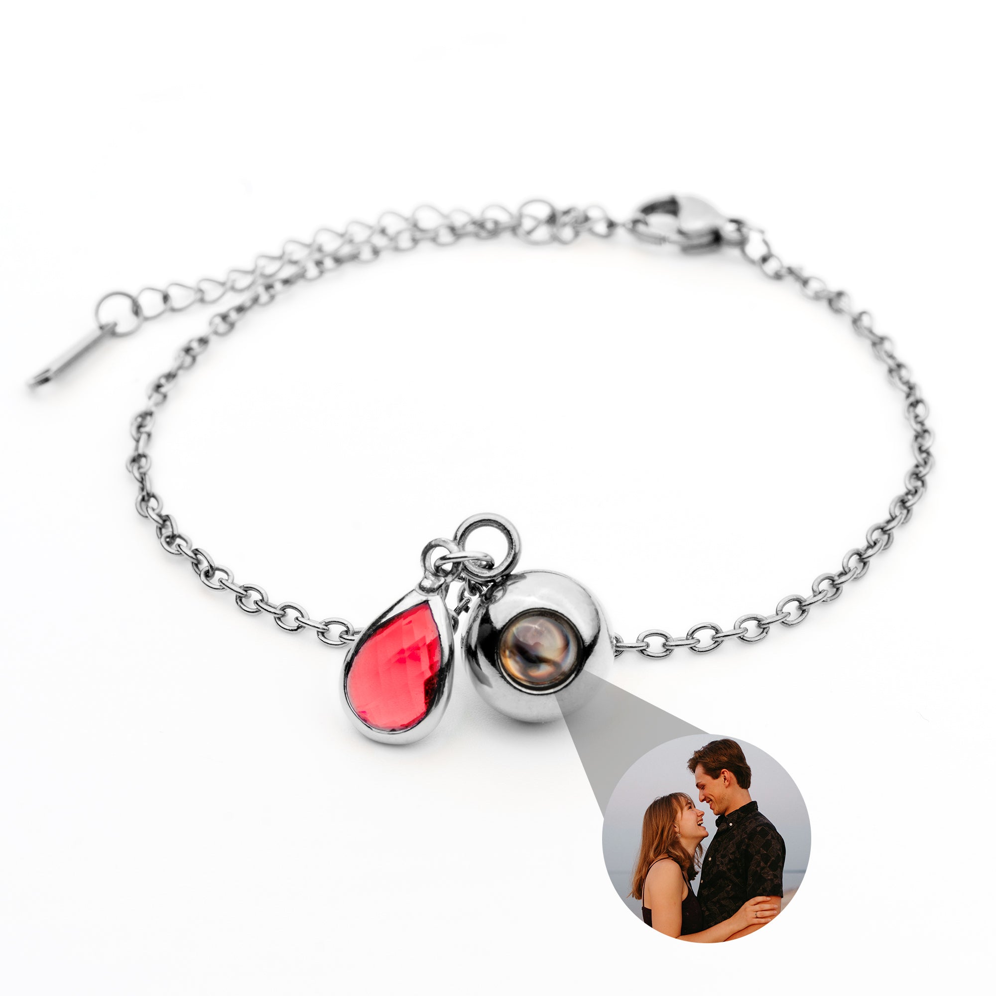 PERSONNALISÉ BRACELET PHOTO AVEC VOTRE PHOTO - BIRTHSTONE