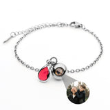 PERSONNALISÉ BRACELET PHOTO AVEC VOTRE PHOTO - BIRTHSTONE