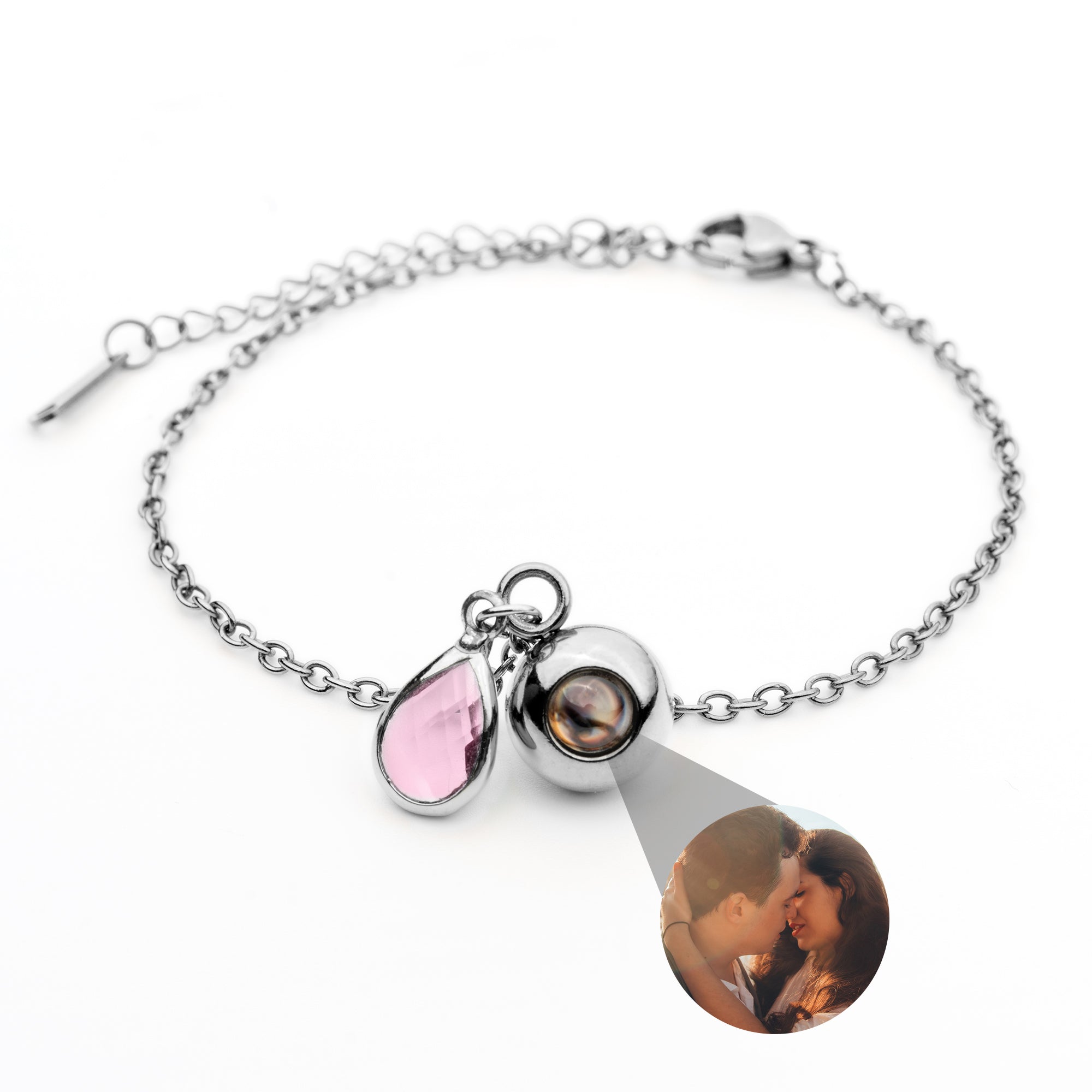 PERSONNALISÉ BRACELET PHOTO AVEC VOTRE PHOTO - BIRTHSTONE