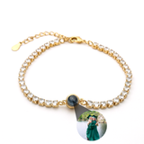 PERSONNALISÉ BRACELET PHOTO AVEC VOTRE PHOTO - TENNIS ZIRCONIA