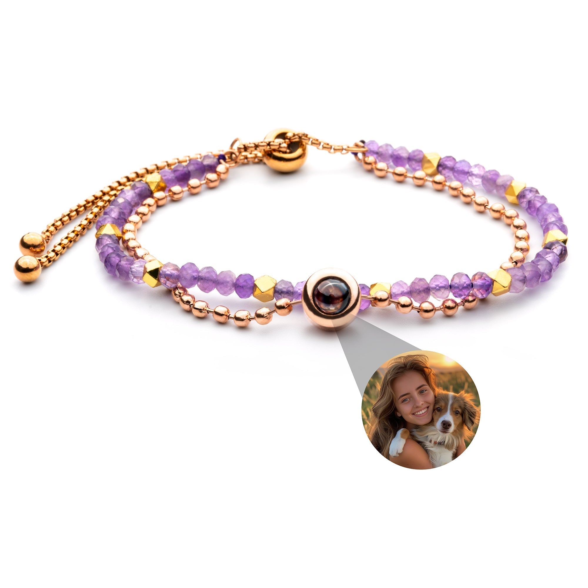 PERSONNALISÉ BRACELET PHOTO AVEC VOTRE PHOTO - CRYSTAL