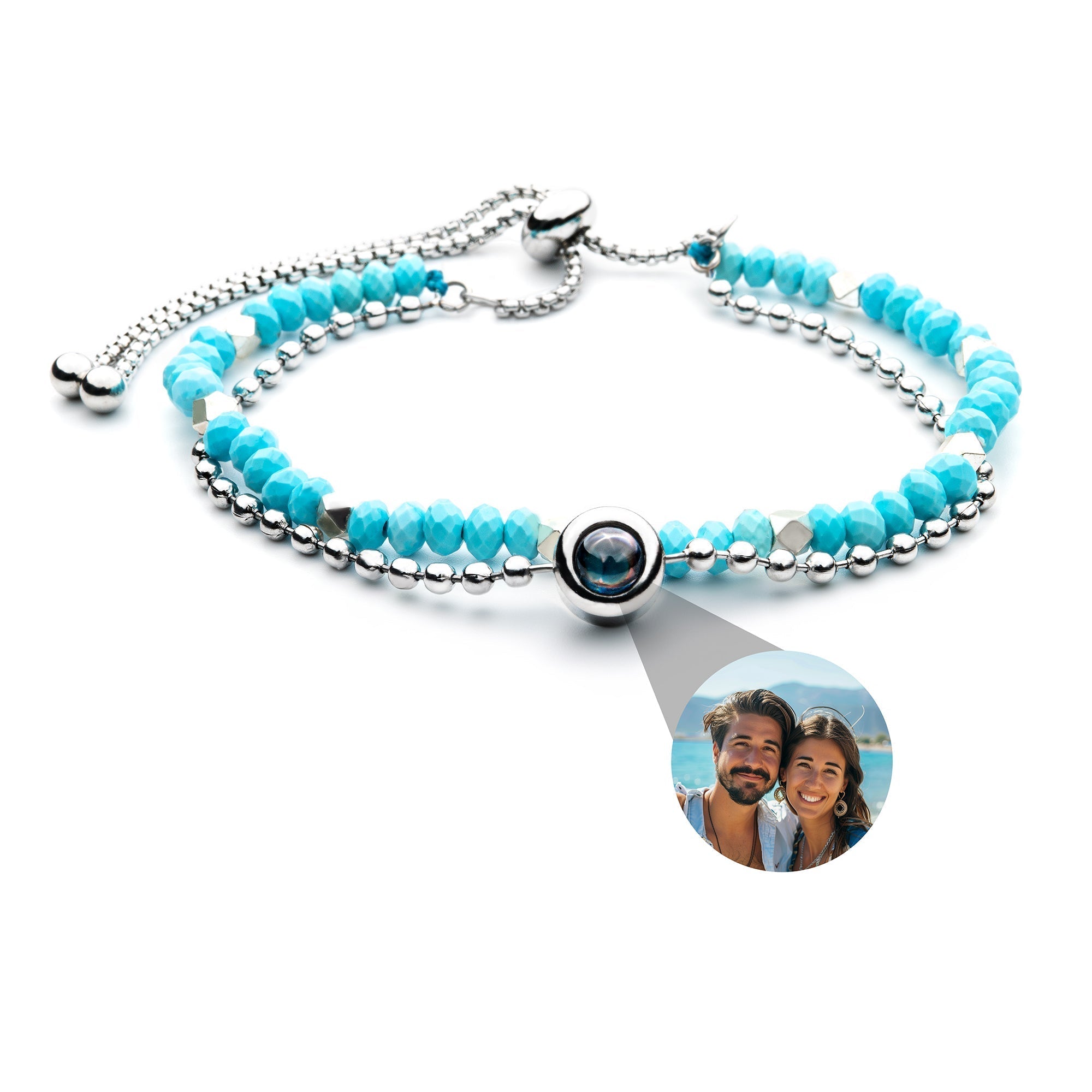 PERSONNALISÉ BRACELET PHOTO AVEC VOTRE PHOTO - CRYSTAL