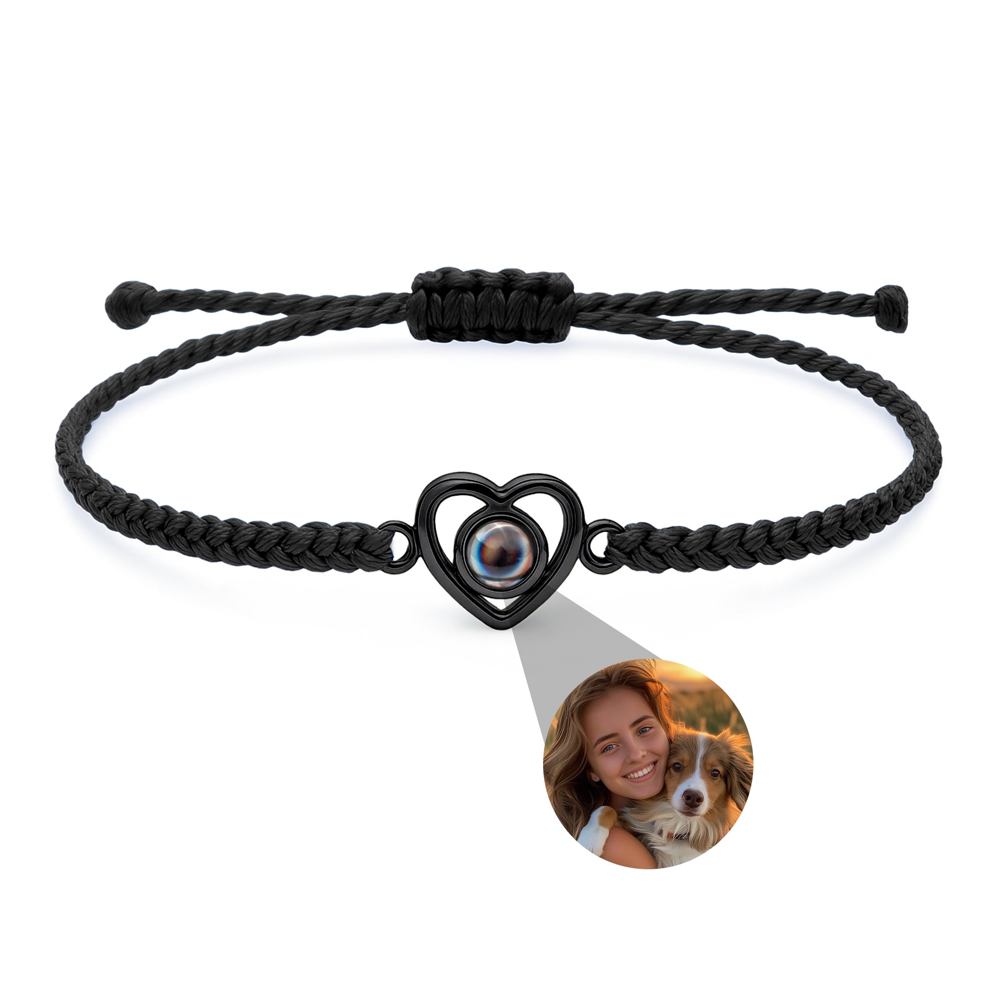 PERSONNALISÉ BRACELET PHOTO AVEC VOTRE PHOTO - CŒUR