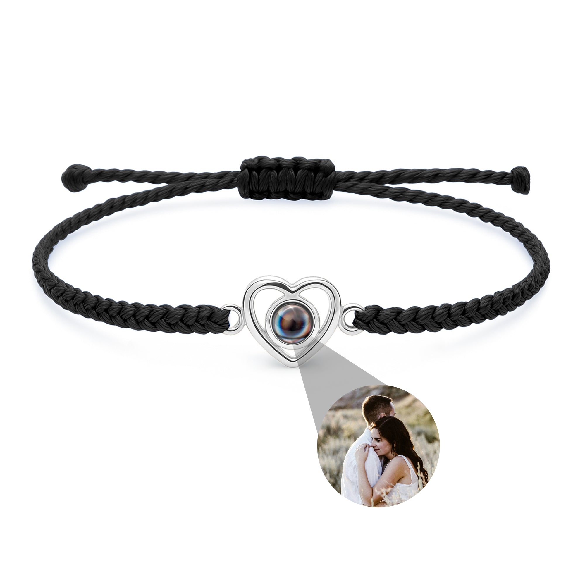 PERSONNALISÉ BRACELET PHOTO AVEC VOTRE PHOTO - CŒUR