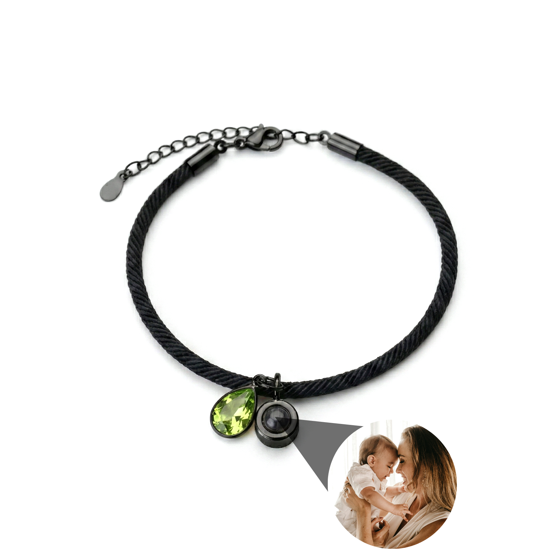 PHOTO BRACELET WITH YOUR OWN PHOTO - ESSENCE BIRTHSTONE