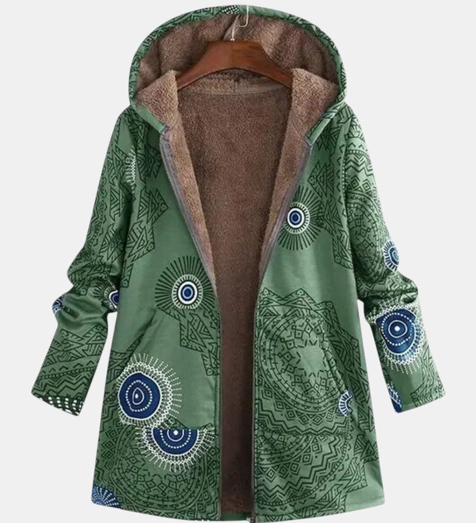SAGE | VESTE SHERPA MOTIFS TRIBAUX