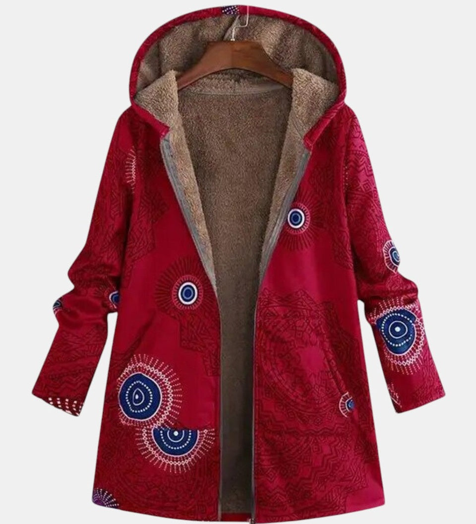 SAGE | VESTE SHERPA MOTIFS TRIBAUX
