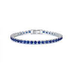 Sapphire Tennis Bracelet | White Gold