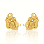 Hug & Love Two-Tone Earrings