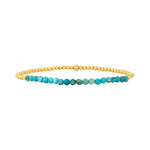 BRACELET 18K OR TURQUOISE PERLÉ