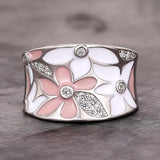BAGUE VINTAGE FLEUR ZIRCONE