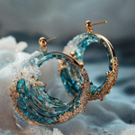 Unique Stormy Sea Earrings