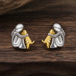 Hug & Love Two-Tone Earrings