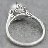 Art Deco Pearl Solitaire Gold Ring