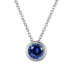 Lunaria Gemmara Birthstone Necklace | White Gold