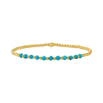 BRACELET 18K OR TURQUOISE PERLÉ