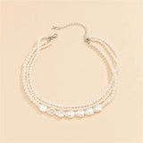 Multi-Strand Baroque Pearl Layered Necklace