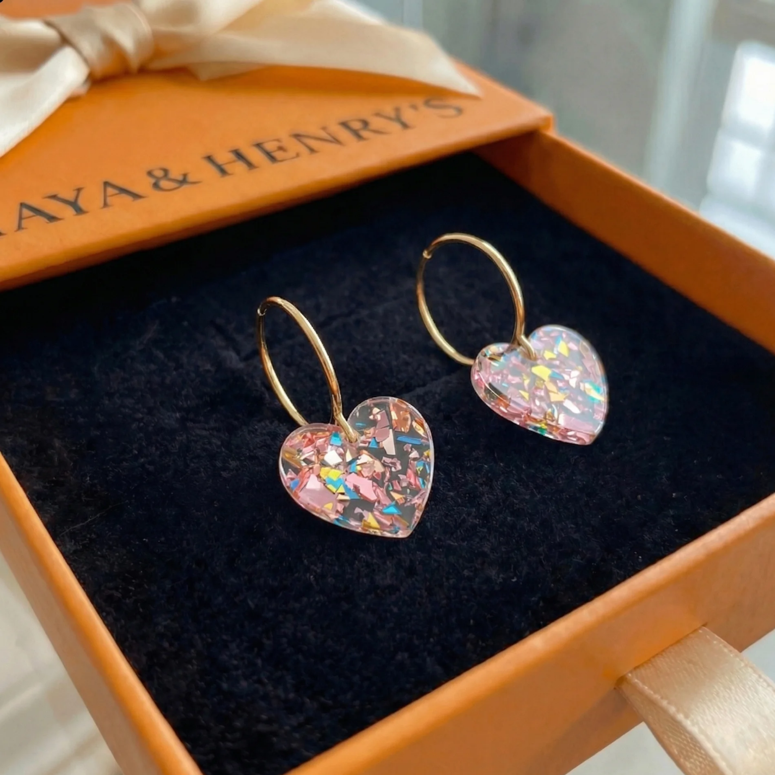 Boucles d'Oreilles Sugarplum Cœur Goutte | Or
