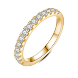 Moissanite Wedding Band - Gold