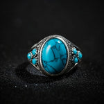BAGUE NOMADE BLEU PIERRE BLANC OR