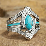 BAGUE TURQUOISE MARQUISE IMPOSANT OR