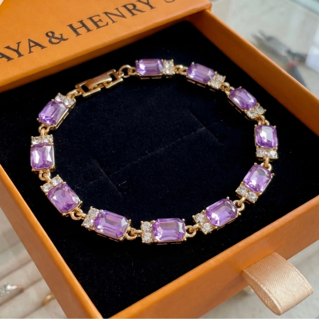 Bracelet Valleria Améthyste Breloque | Or