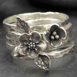 BAGUE VINTAGE FLEUR ARGENT