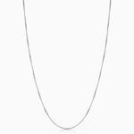 Bodega Box Necklace | White Gold
