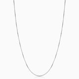 Bodega Box Necklace | White Gold