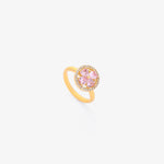 Pink Heart Bloom Spinning Ring | Gold