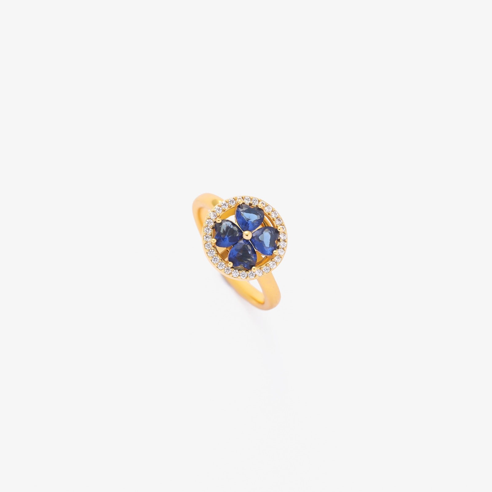 Bague Saphir Cœurs Rotatif | Or