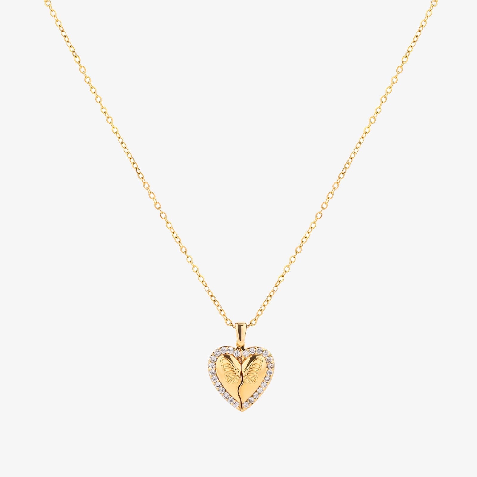 Collier Papillon Cœur | Or
