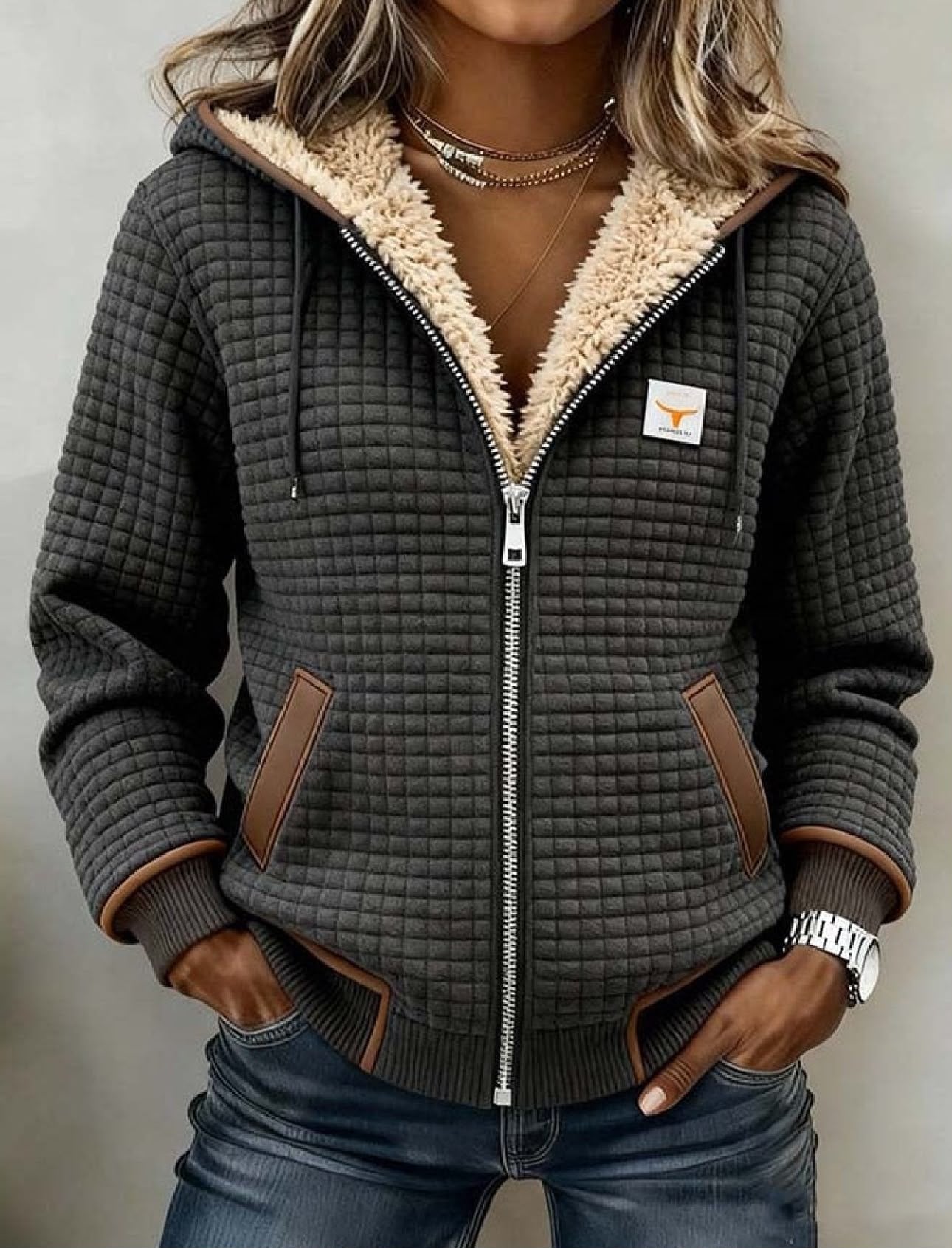 ELEANOR | VESTE SHERPA À CAPUCHE