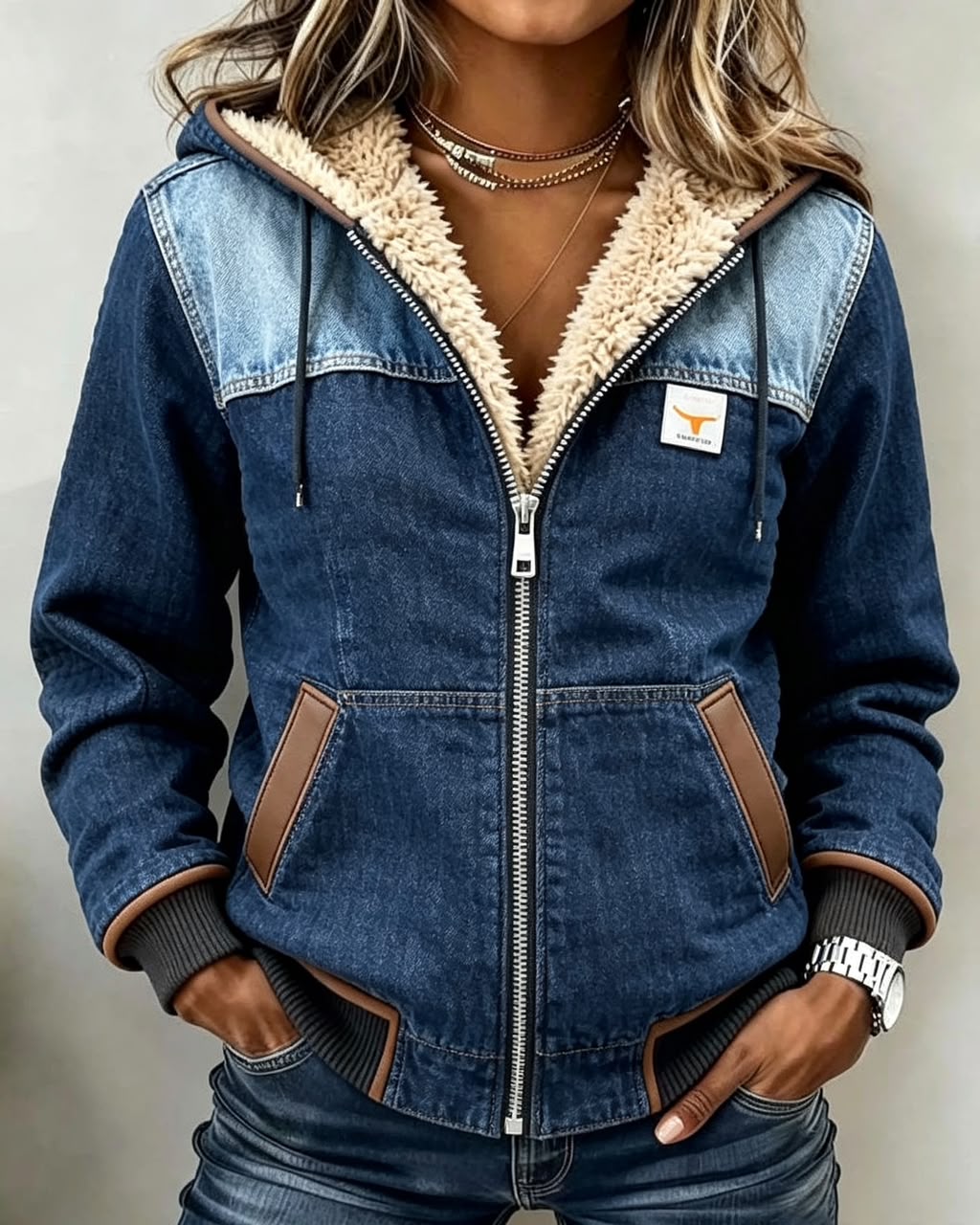 PENELOPE | VESTE SHERPA À CAPUCHE