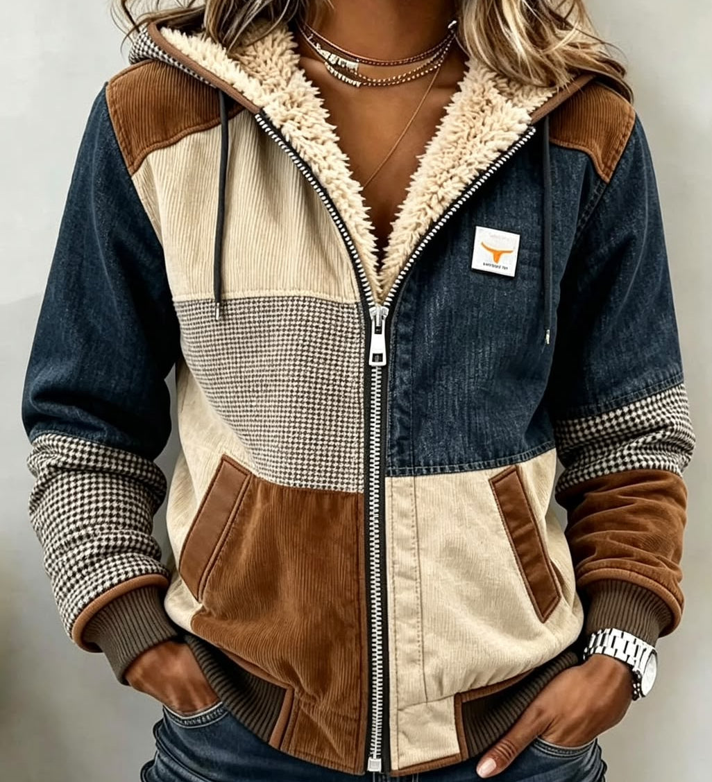 CAROLINE | VESTE SHERPA À CAPUCHE