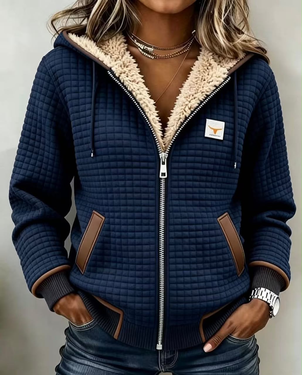 BELLA | VESTE SHERPA À CAPUCHE